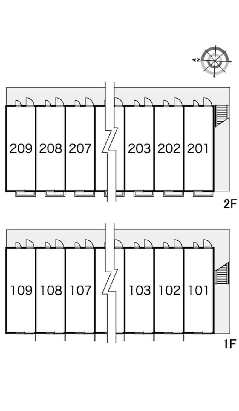 レオパレスアメジスト諏訪野 間取配置図