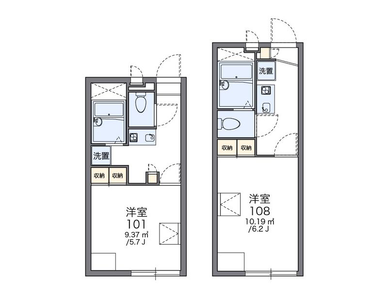 レオパレスまつや 間取図