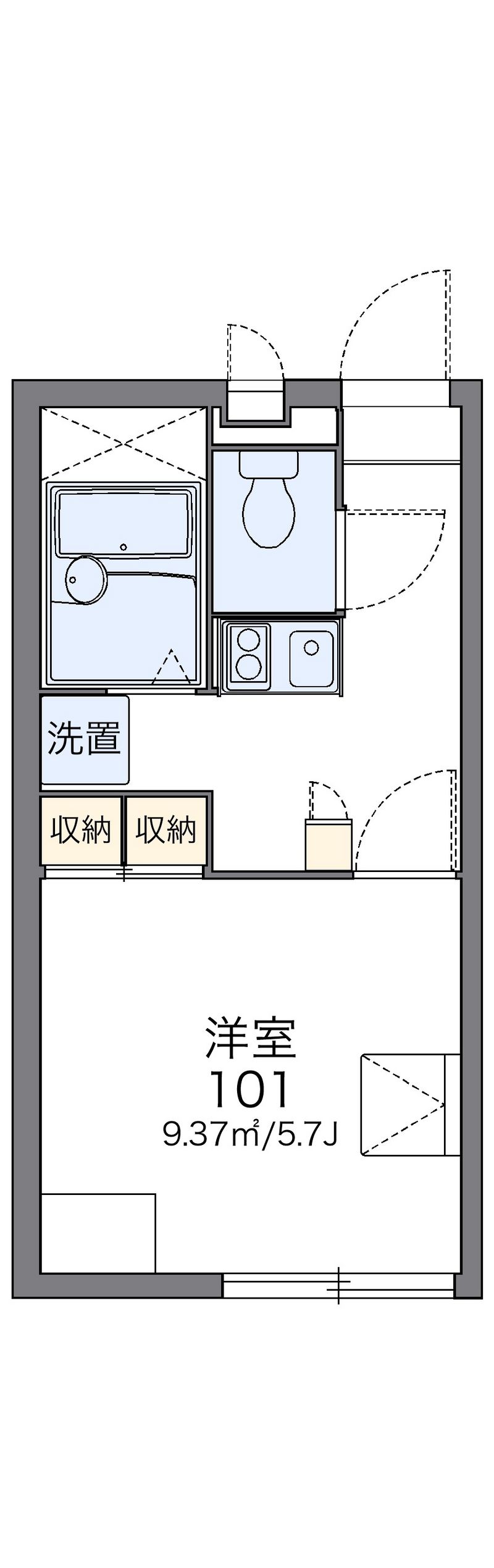 レオパレスネイティブⅢ 間取図