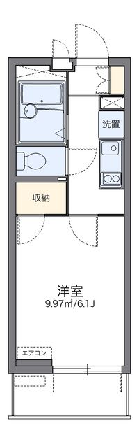 レオパレス中川Ⅱ 間取り図