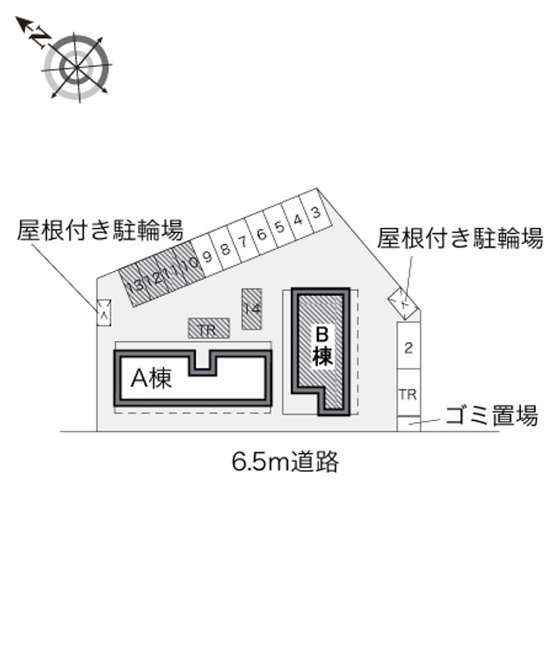 レオパレス宝Ｂ 配置図
