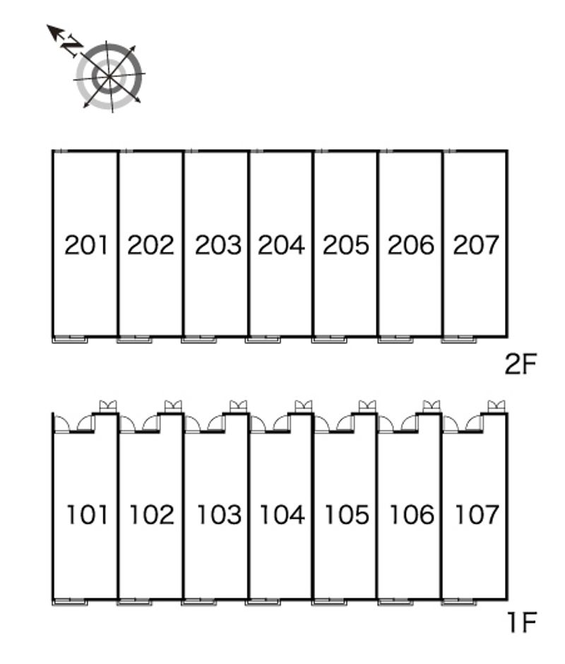 レオパレス琴芝Ａ館 間取配置図