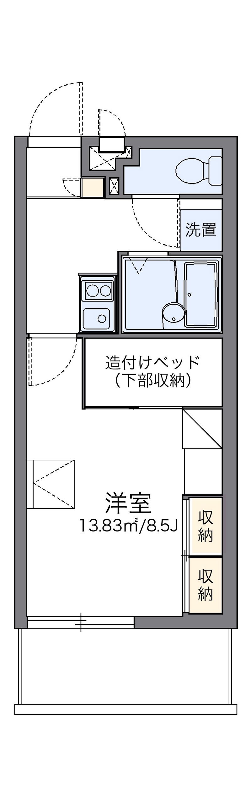レオパレス新都心Ⅱ 間取図