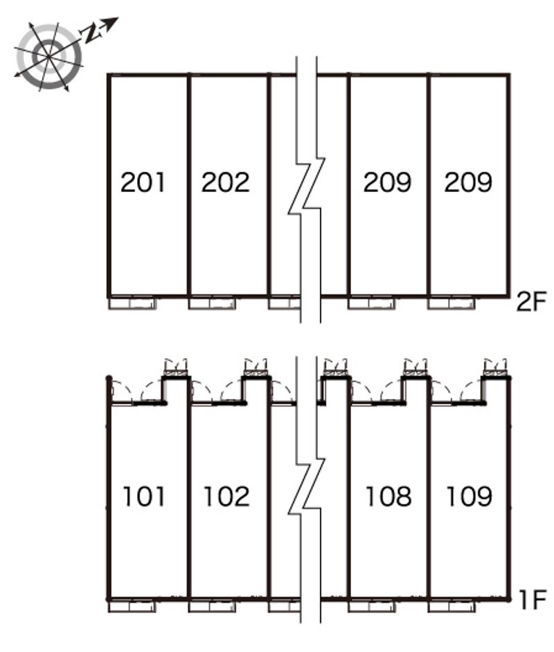 レオパレス瑞穂Ⅱ 間取配置図