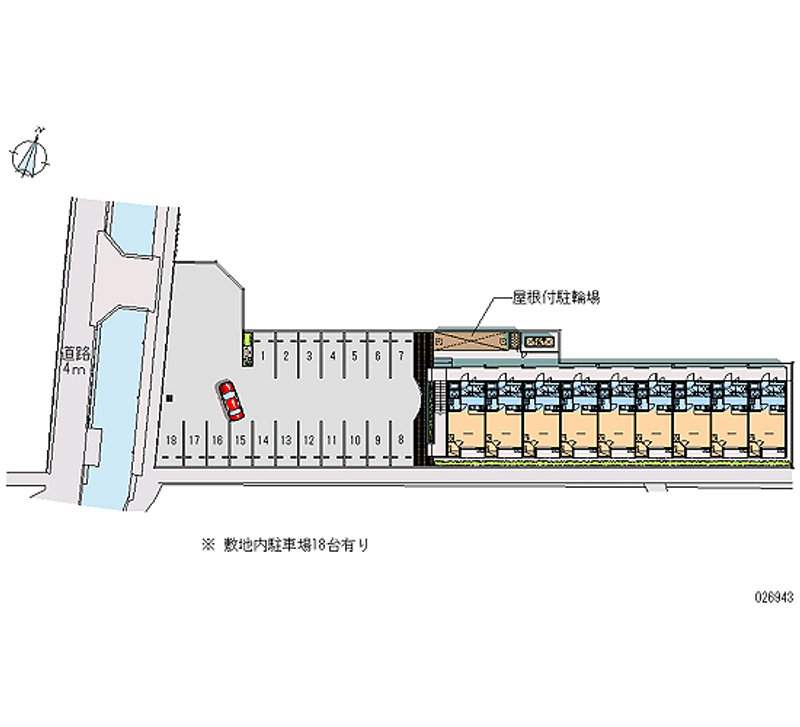 レオパレスフジサキⅡ 月極駐車場