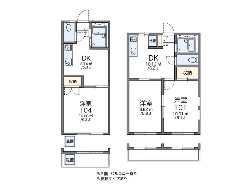 レオパレス本城東六番館 間取図