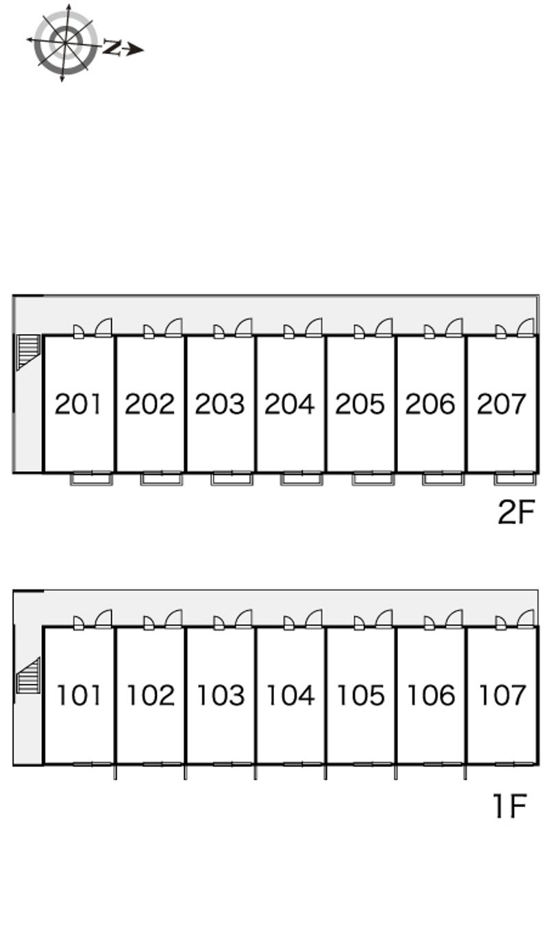 レオパレスエスポワール戸板Ⅱ 間取配置図