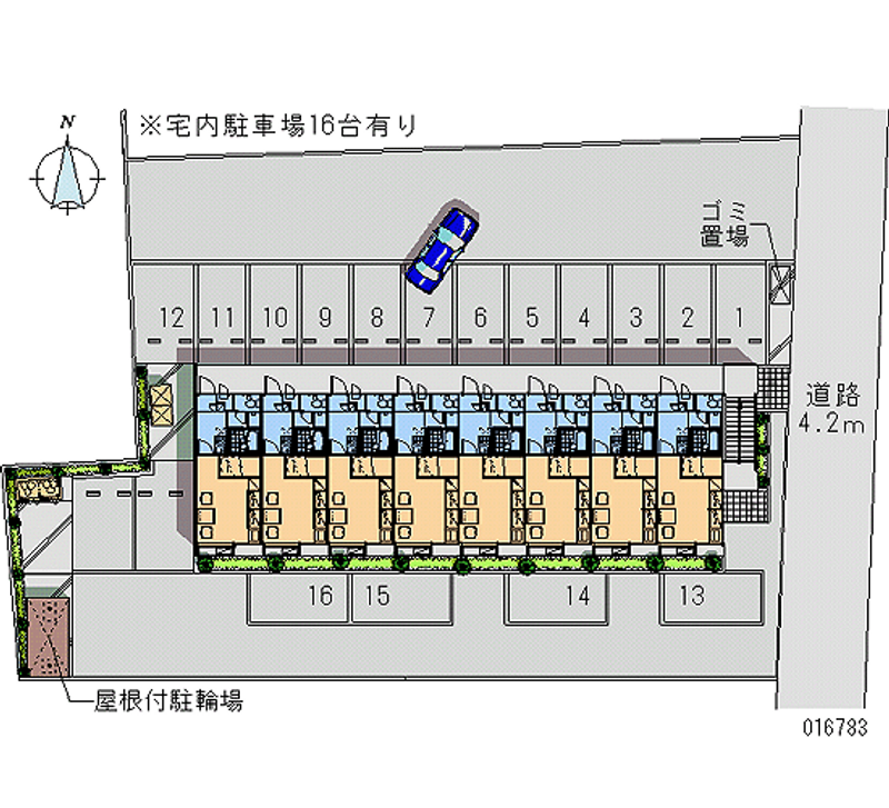 16783 Monthly parking lot