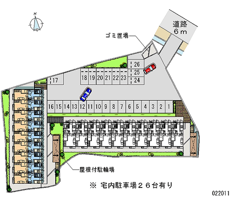 レオパレスアルカディア白川Ⅱ 月極駐車場