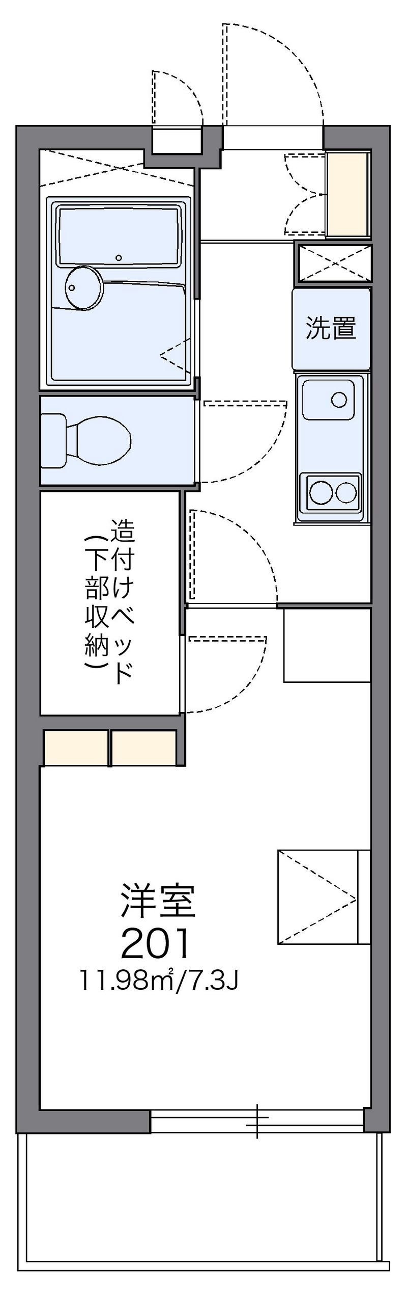 レオパレスＭＩＮＡＩ 間取図
