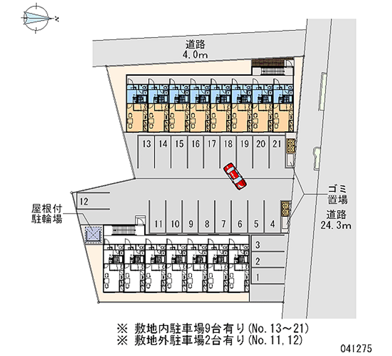 レオパレス金堀１６ 区画図
