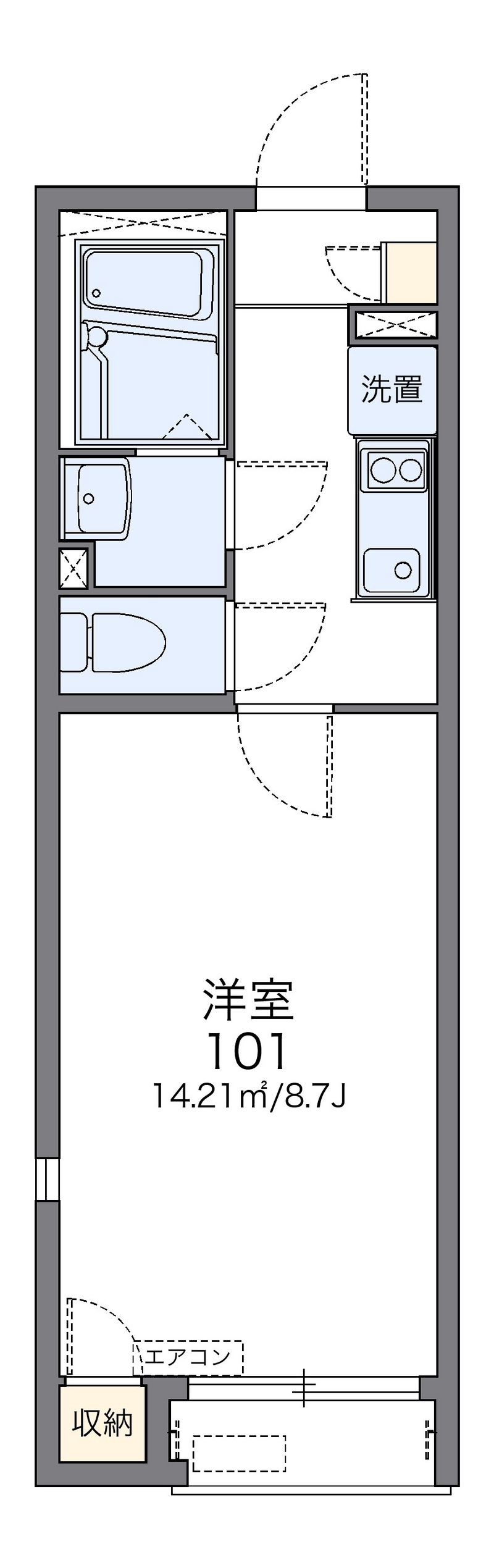 レオネクストもえぎヒルズウーノ 間取図