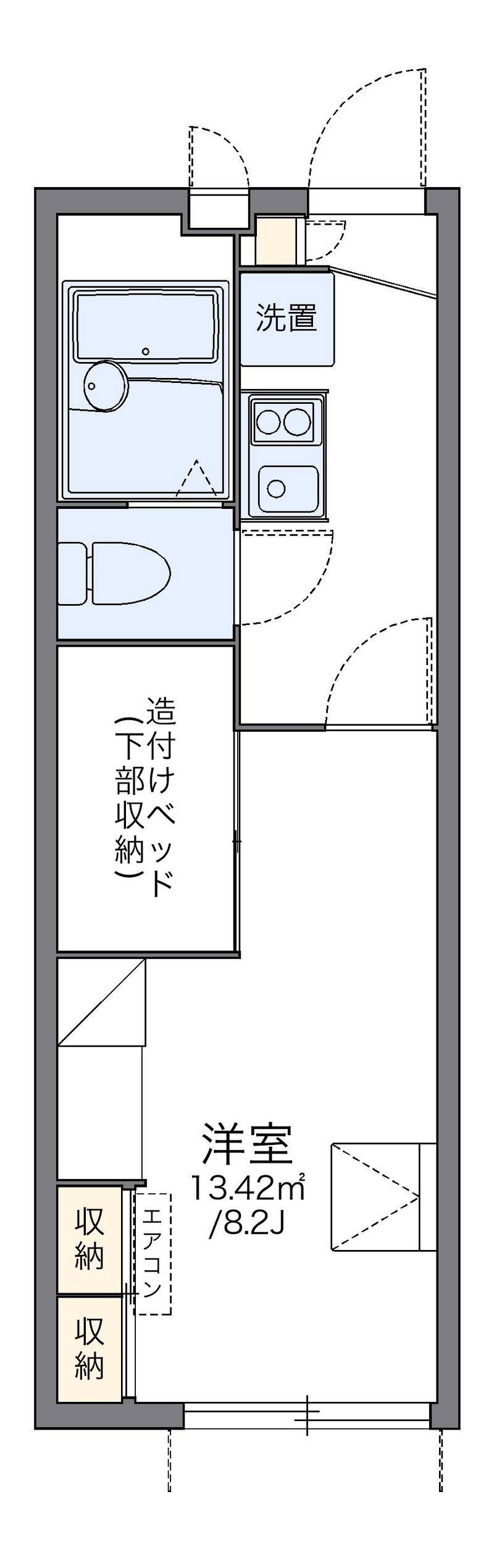 レオパレスよほろ 間取図