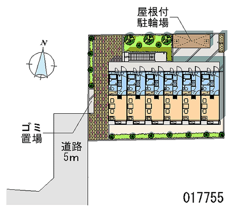 レオパレスチェリーガーデンＢ 区画図