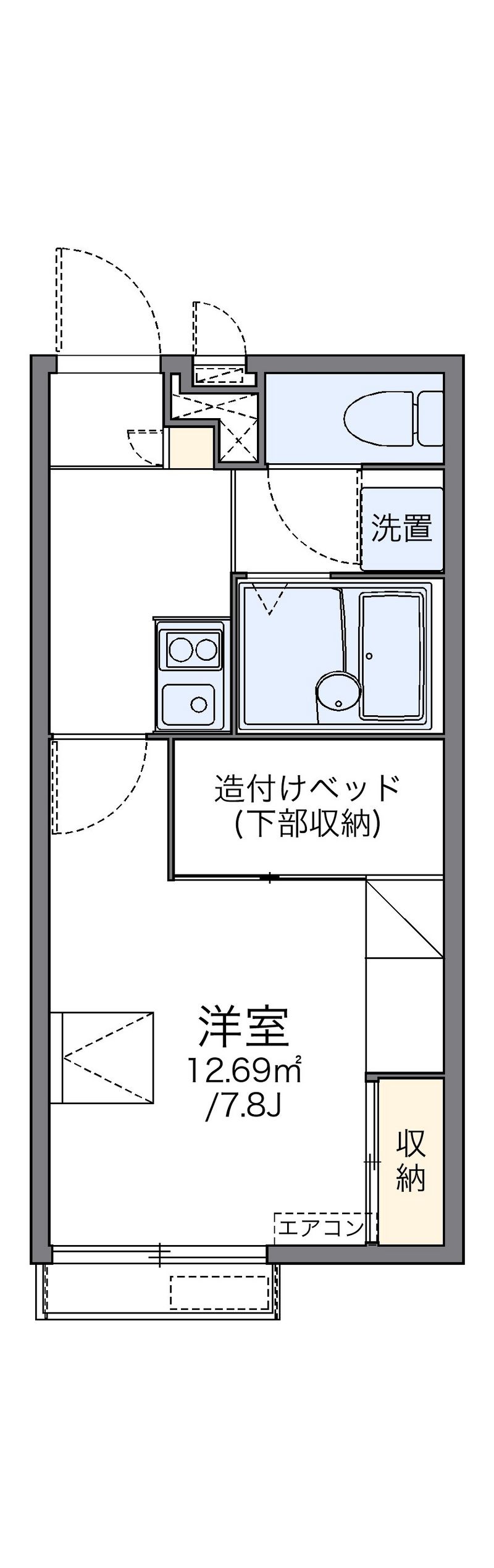 レオパレスレジャンド今津 間取図