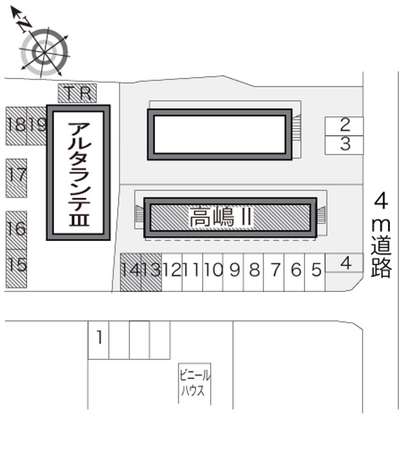 レオパレス高嶋Ⅱ 駐車場