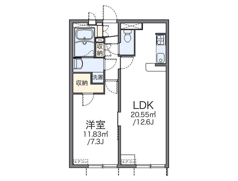 レオパレスエスポワールさくら 間取図
