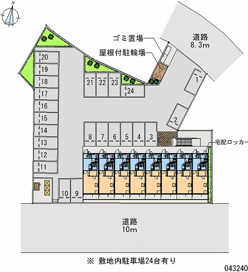 レオパレスボンジュルネ 月極駐車場