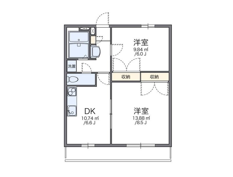 レオパレスヴィヴェール 間取図