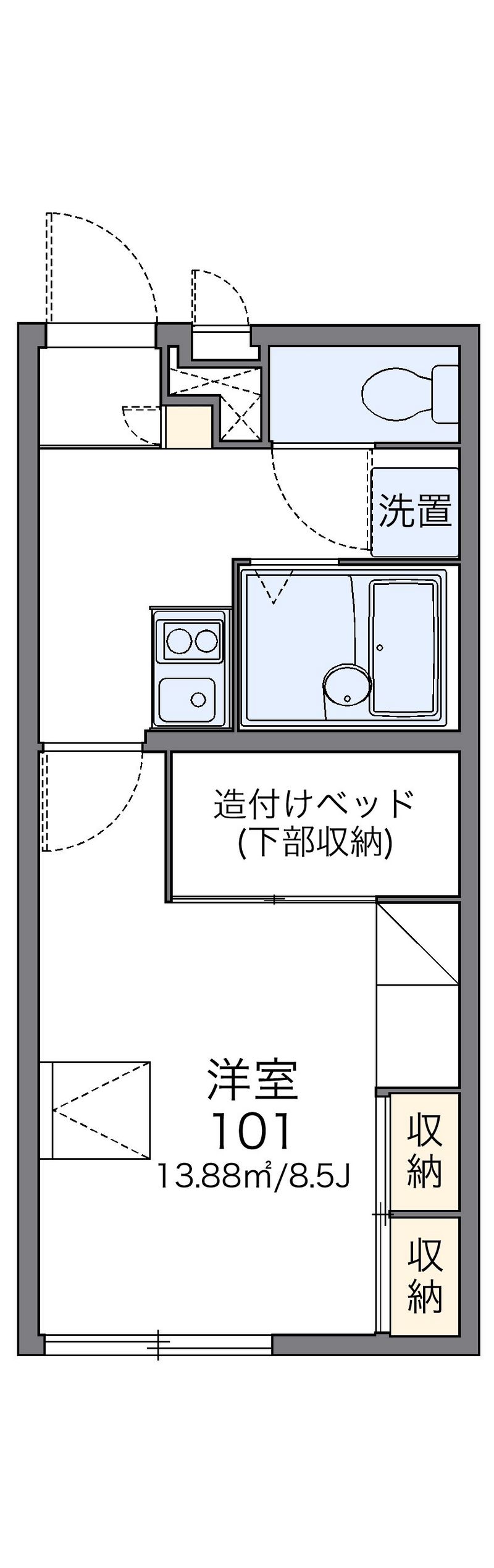 レオパレスリファーレ 間取図