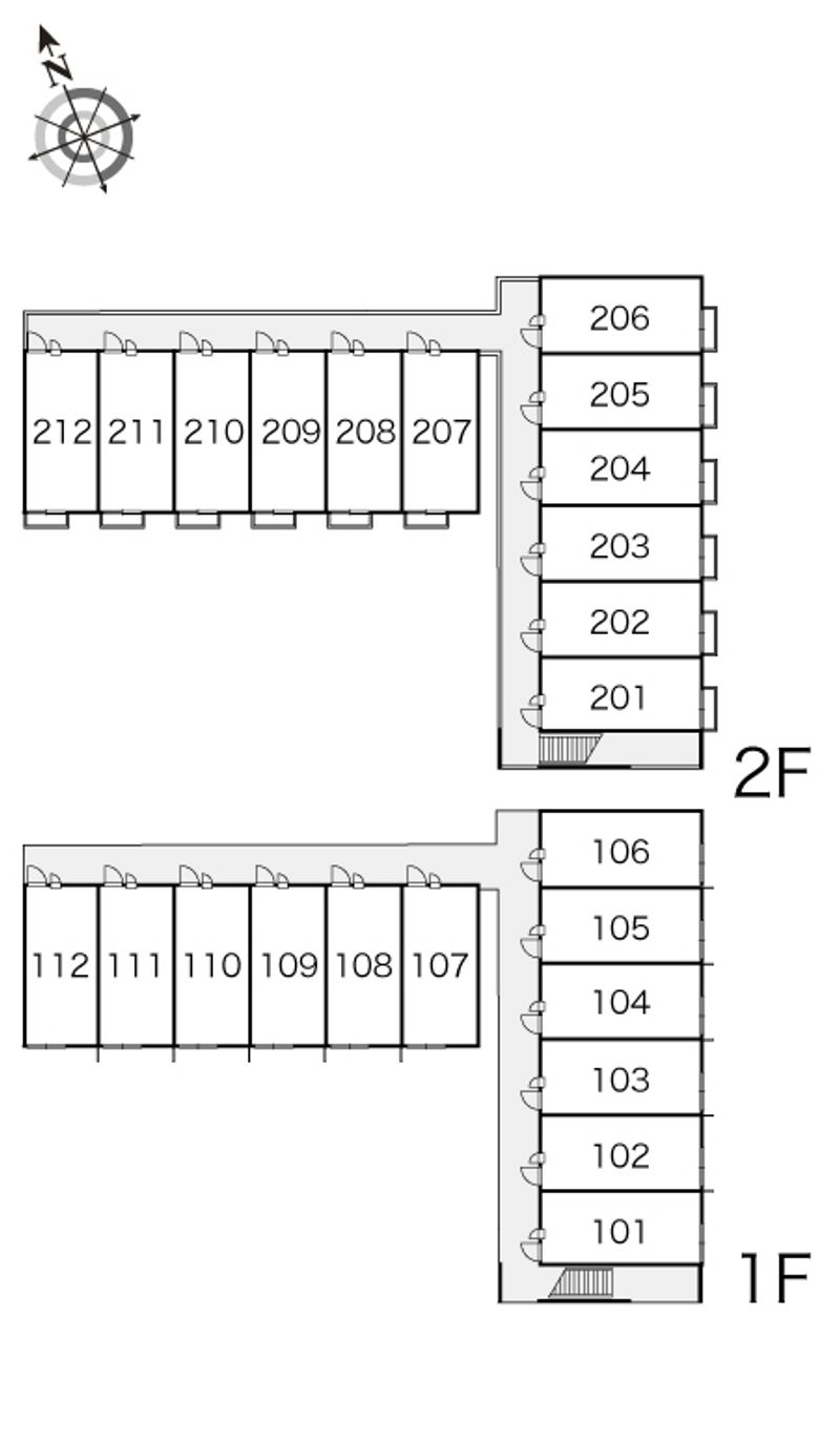 レオパレスサンクレール　柏Ｂ 間取り配置図