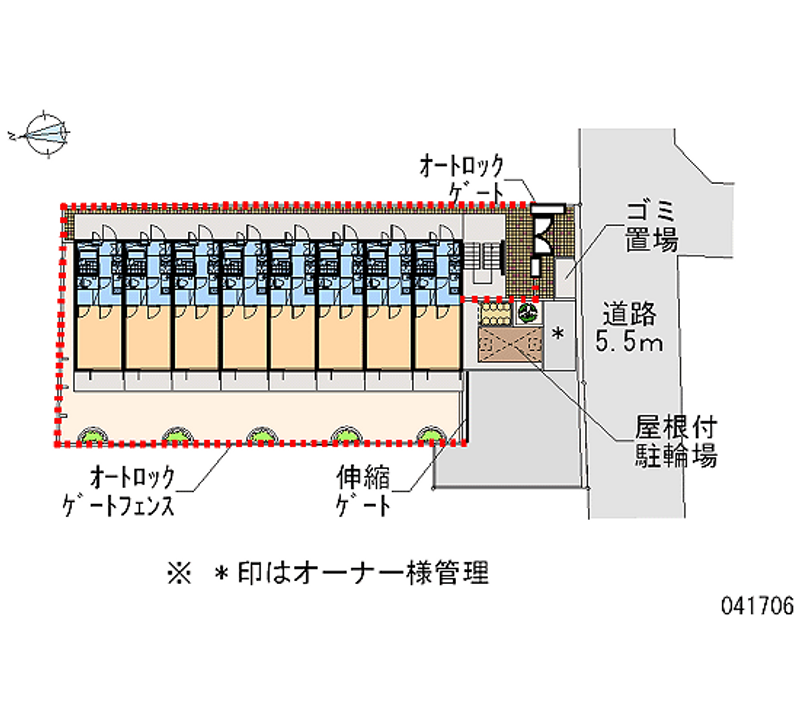 レオパレスシャンテ三国本町Ⅱ 区画図
