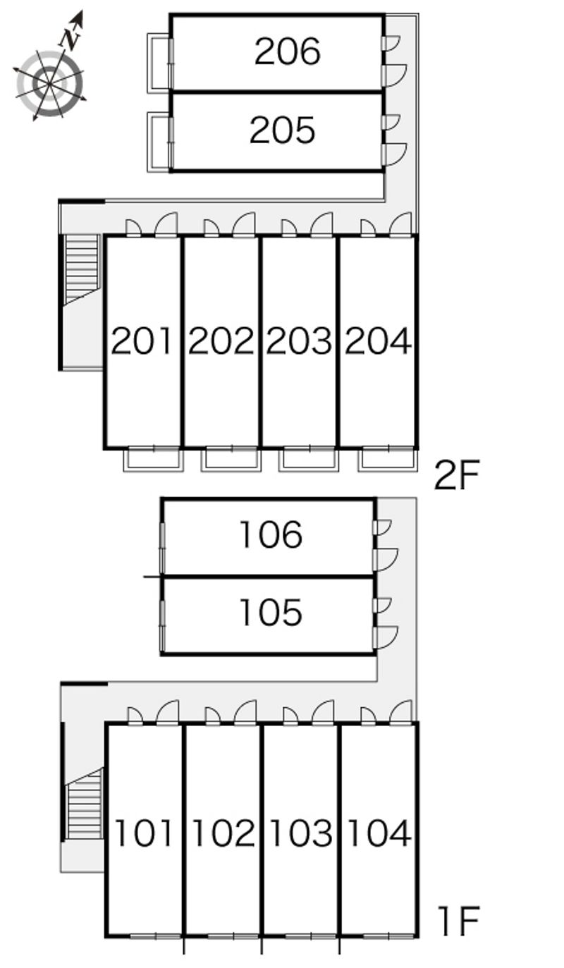 レオパレス元町 間取り配置図