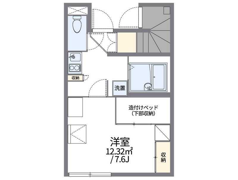 レオパレスミルフィーユ２ 間取図
