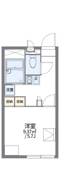 レオパレスメルベーユ 間取り図