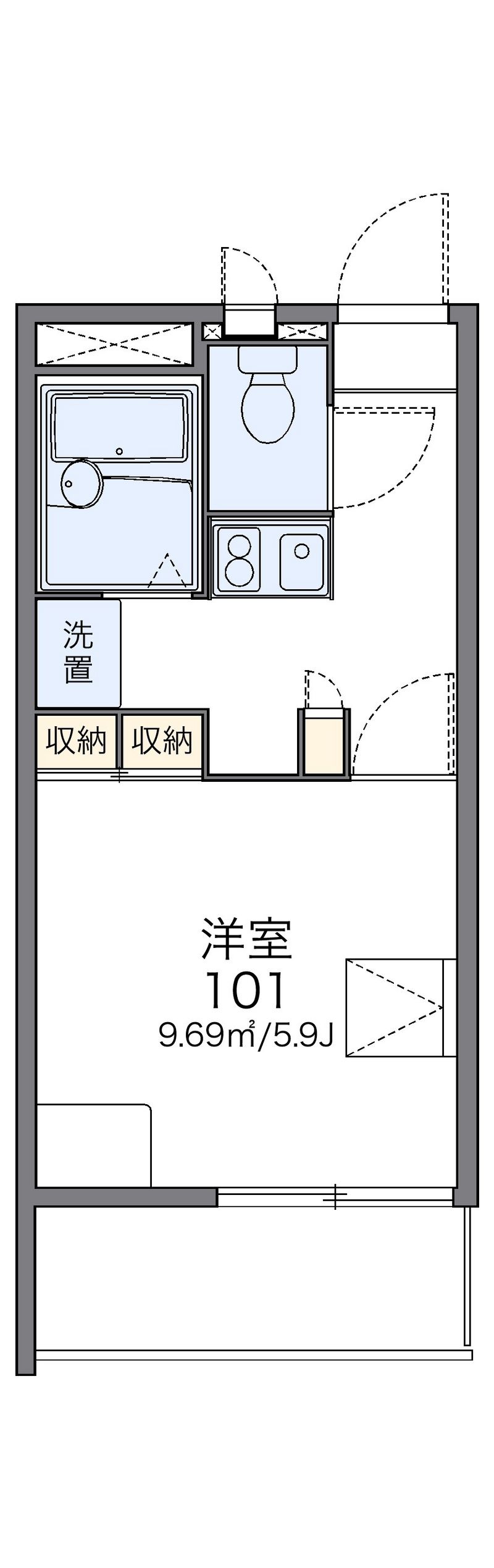 レオパレスグランヴィラージュ 間取図
