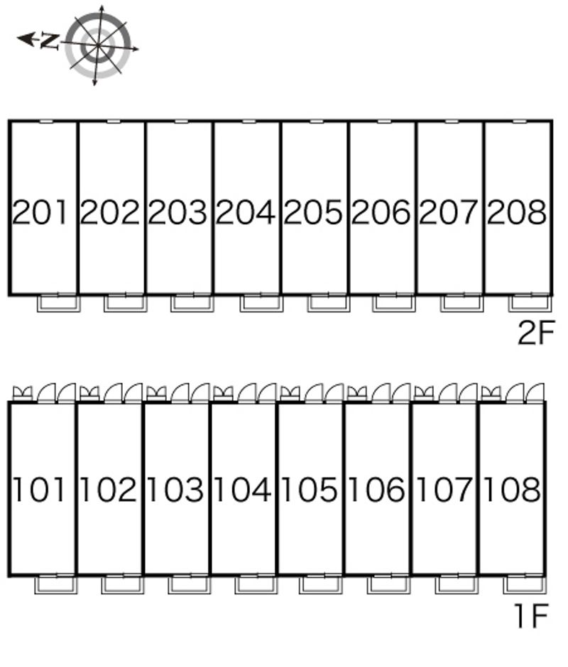 レオパレスエクセレント鹿嶋Ｃ 間取配置図