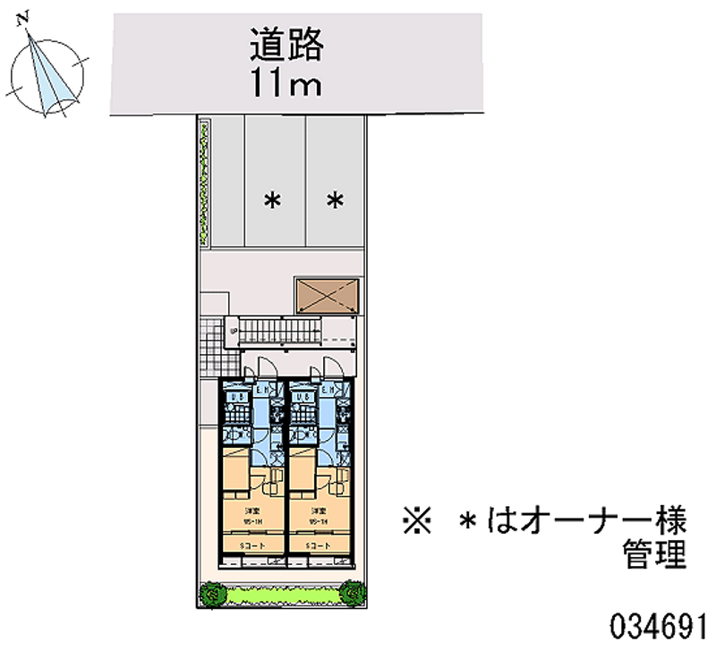 レオパレスミレイユ本町 区画図