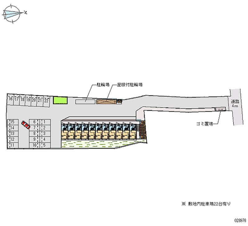 レオパレスプラヌス木津 月極駐車場