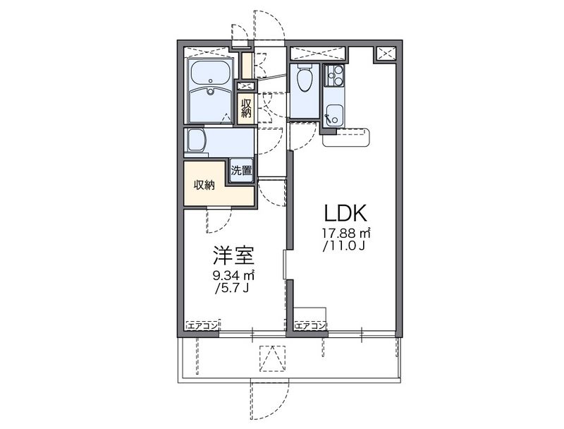 レオパレスＳｅａＳｉｄｅ須磨 間取図