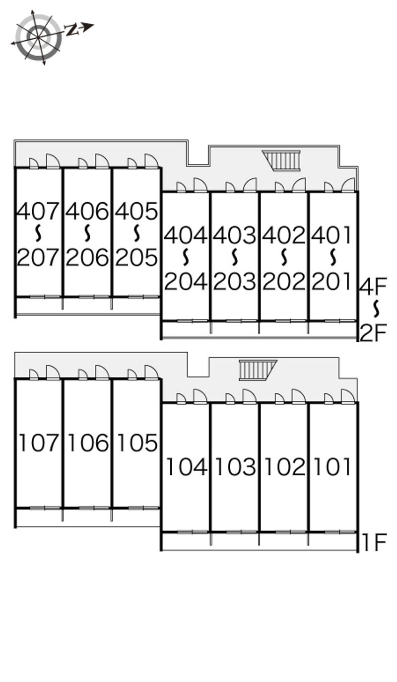 レオパレス東淡路 間取配置図