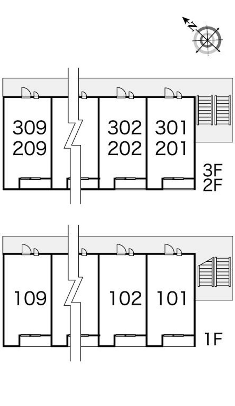 レオパレスボヌールパレ 間取配置図