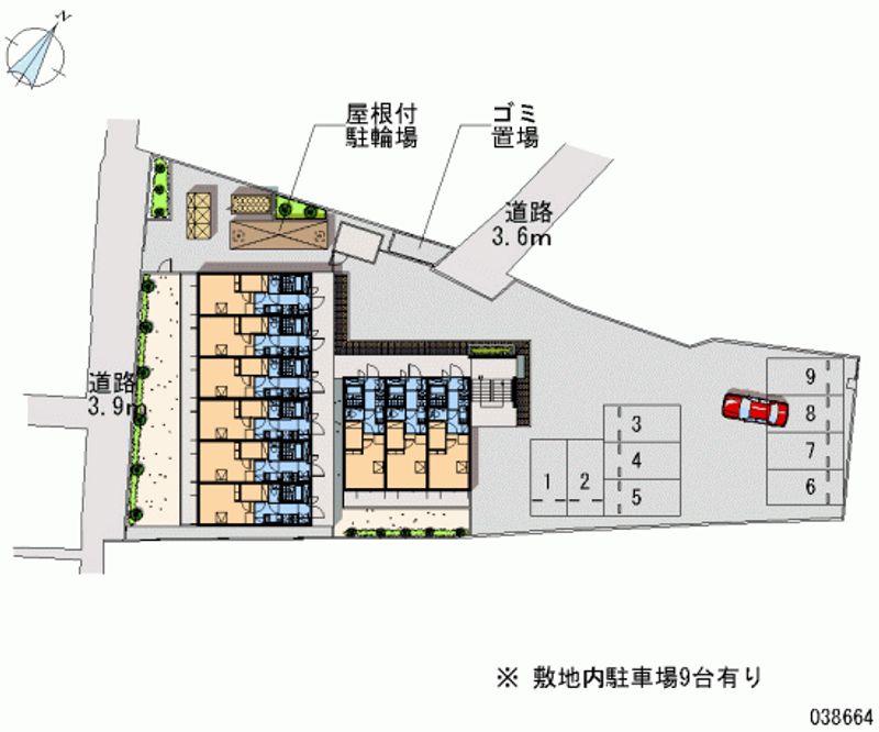 レオパレスマーブルパレス 月極駐車場