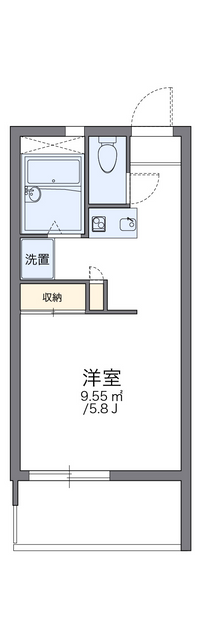 レオパレスねむの木 間取り図