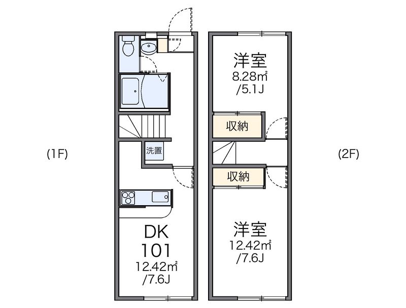 レオパレスサニーコートＢ 間取図