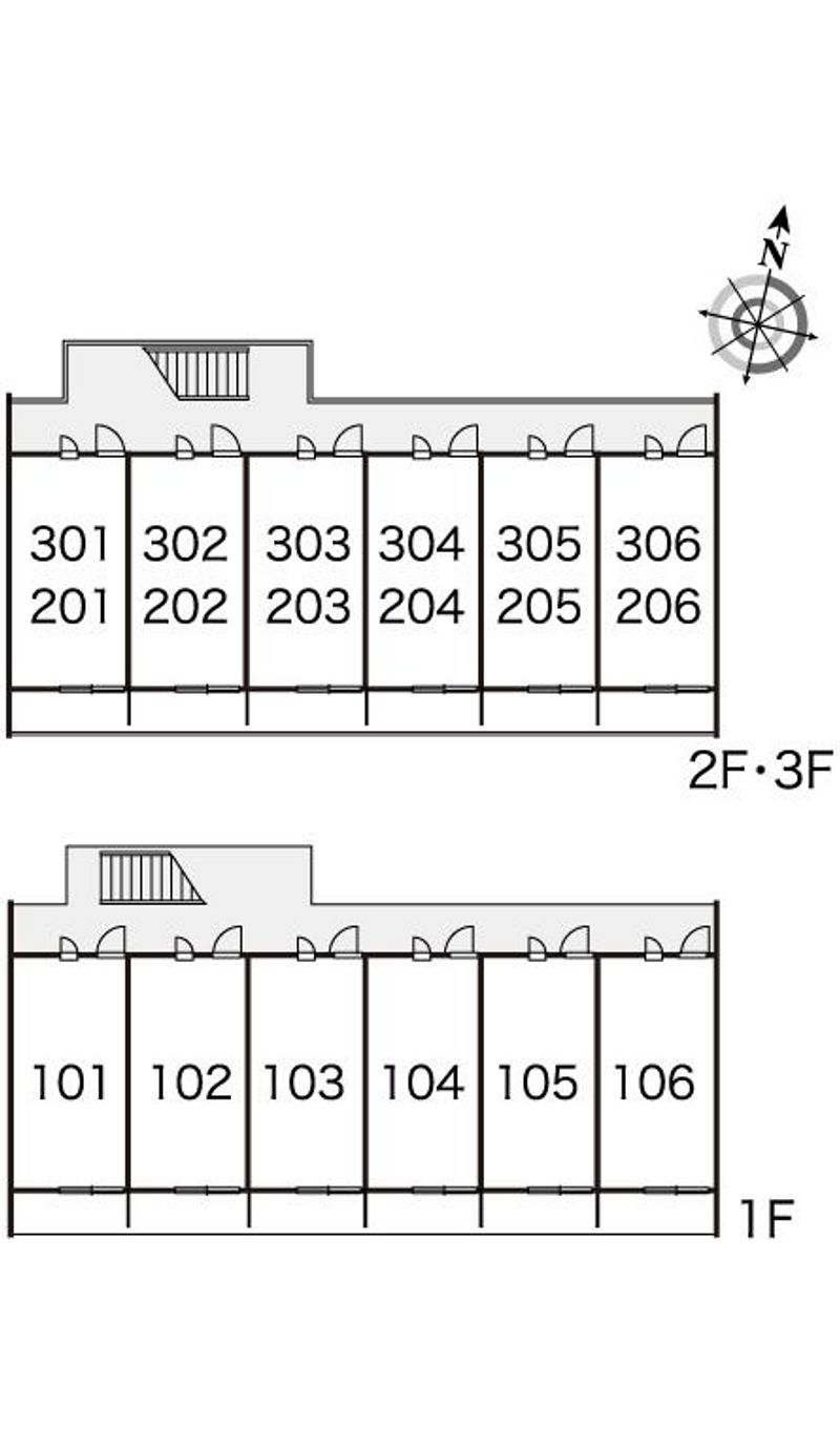 レオパレスクリーンヒルズ南戸塚 間取配置図