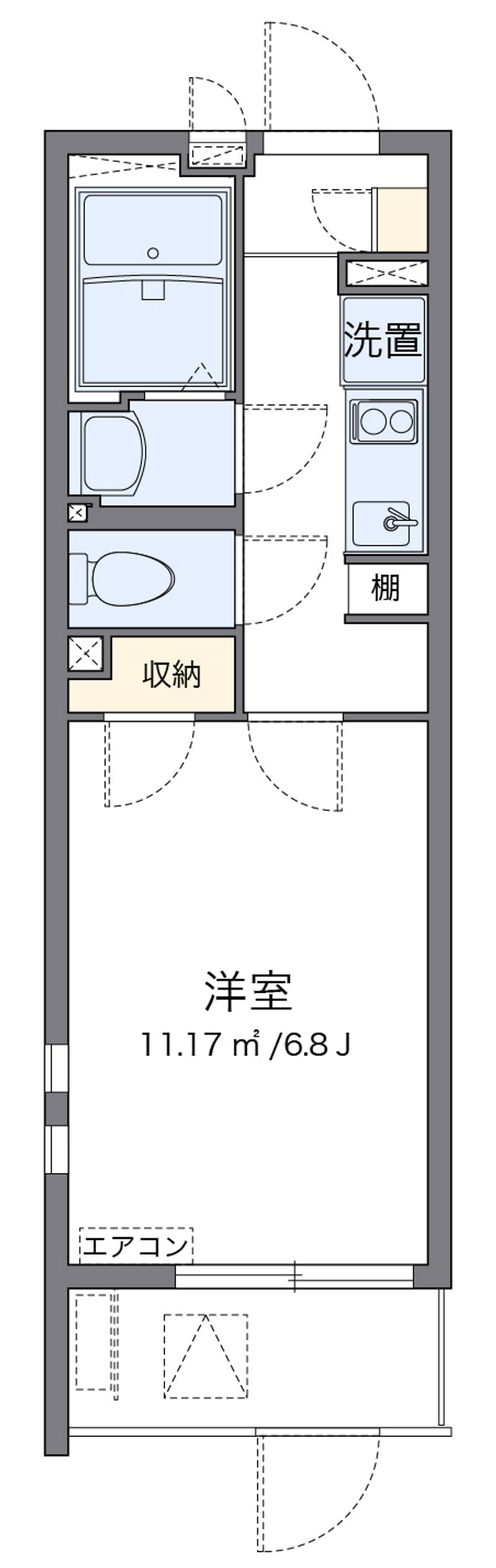 クレイノＨＩＫＡＲＩ 間取図