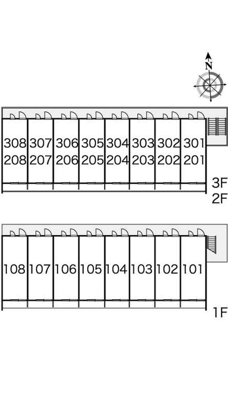 レオパレスひまわり 間取配置図