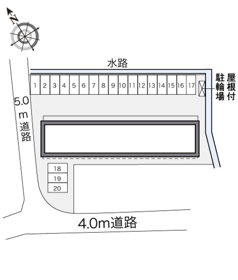 レオパレスグレイスコート参番館 配置図