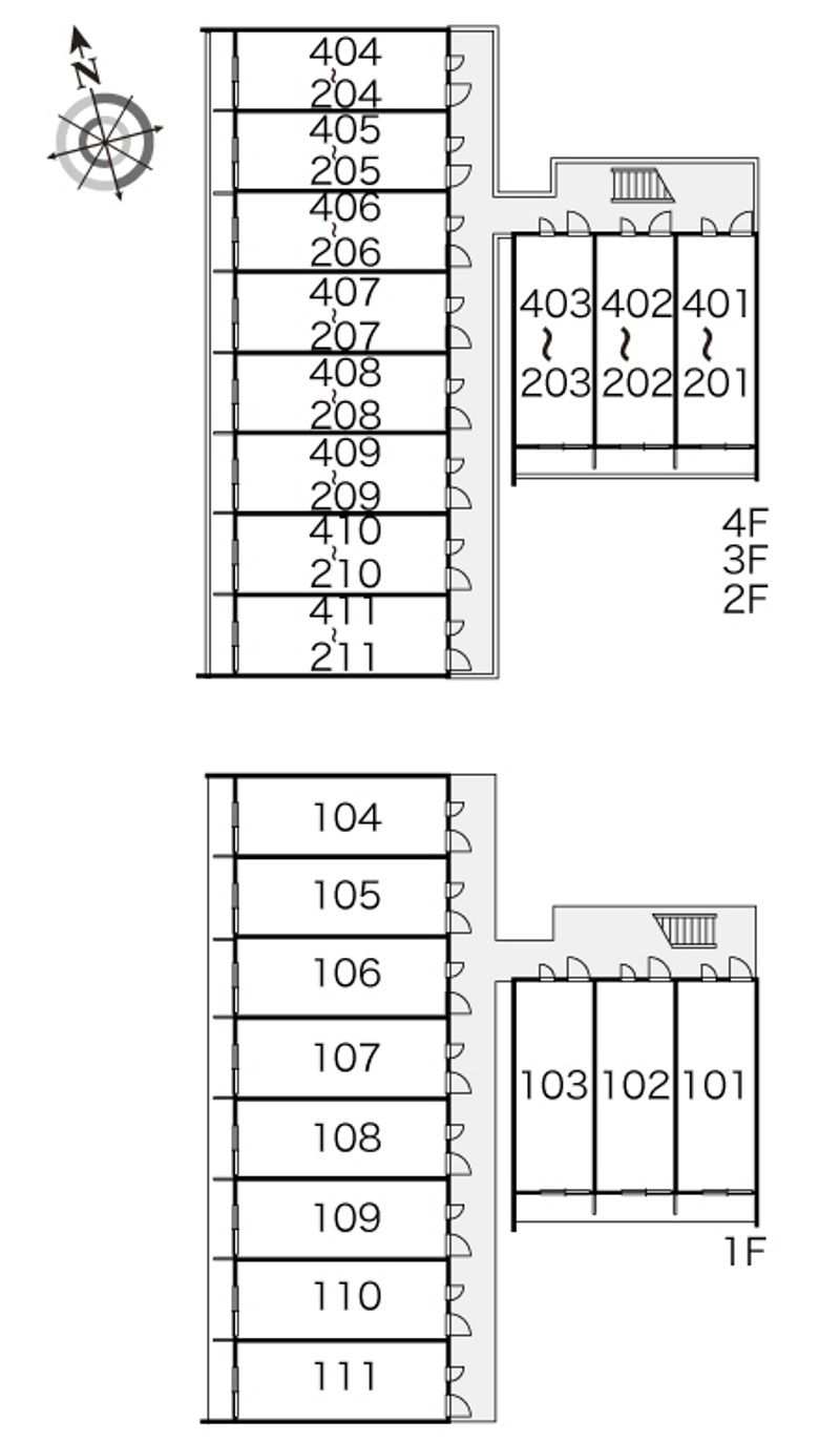 レオパレス天神 間取配置図