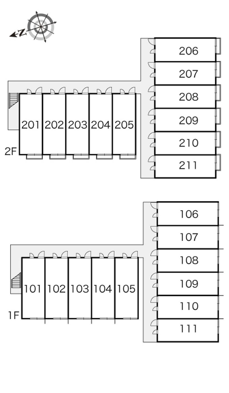 レオパレスコンポステラ服部 間取配置図