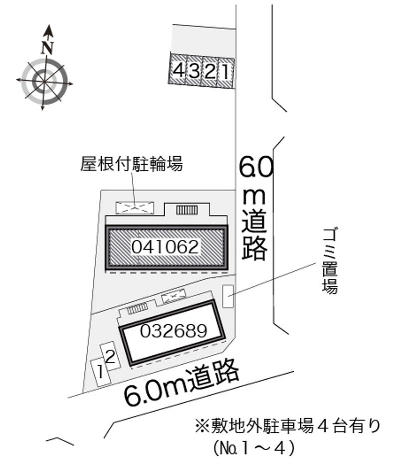 レオパレスあらた 配置図