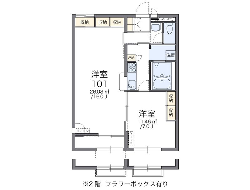 レオパレスヴィラージュＥ 間取図