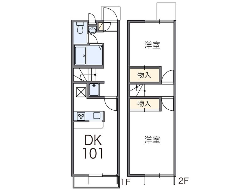 レオパレスラダックＡ 間取図