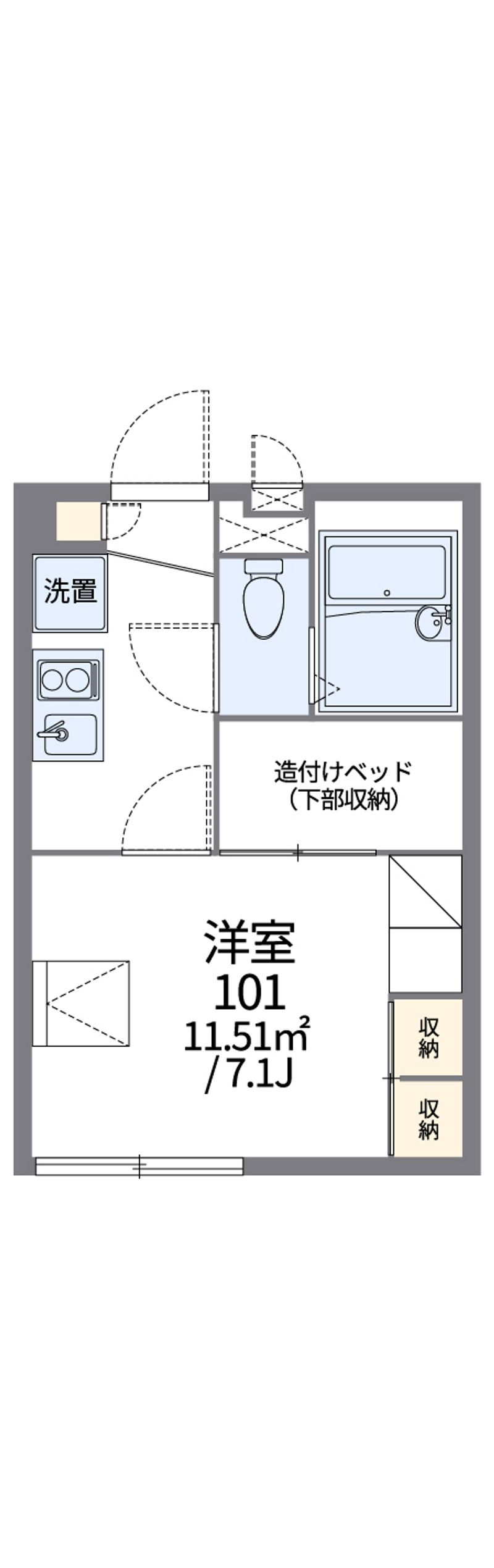 レオパレスｓｕｎｆｌｏｗｅｒ 間取図