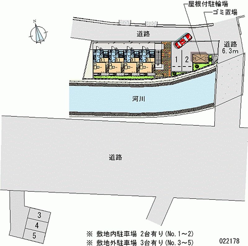 レオパレスびわこローズタウン 月極駐車場